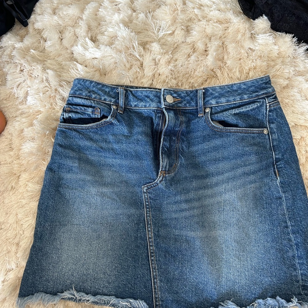 Loft Denim Midi Skirt